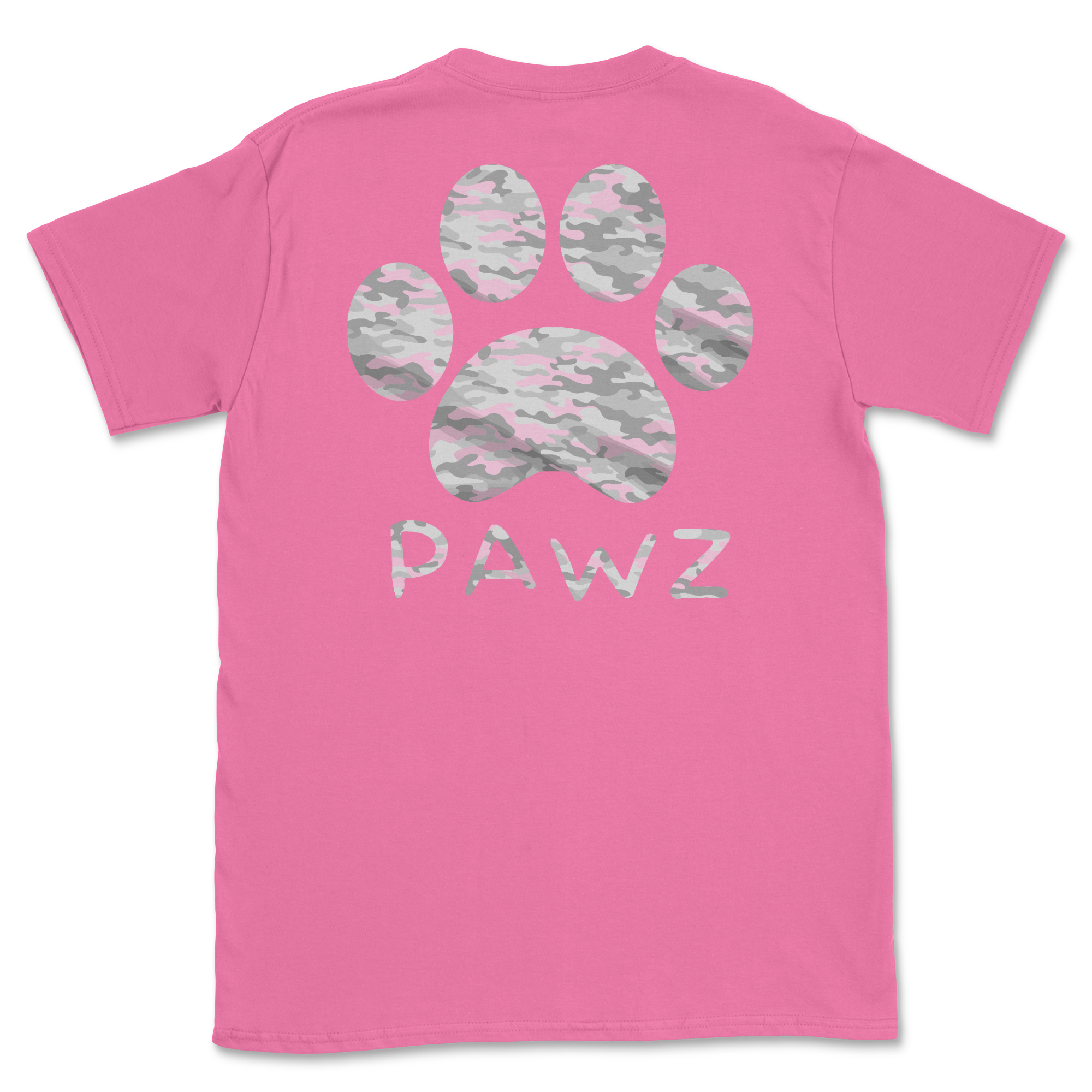Pink & Grey Camo (Adult Short Sleeve T-Shirt)