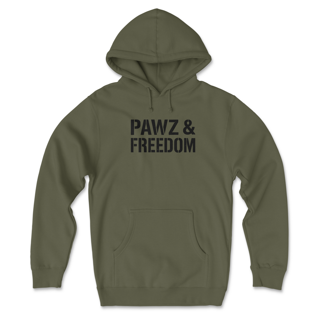 Pawz & Freedom (Front Print) (Adult Hoodie)