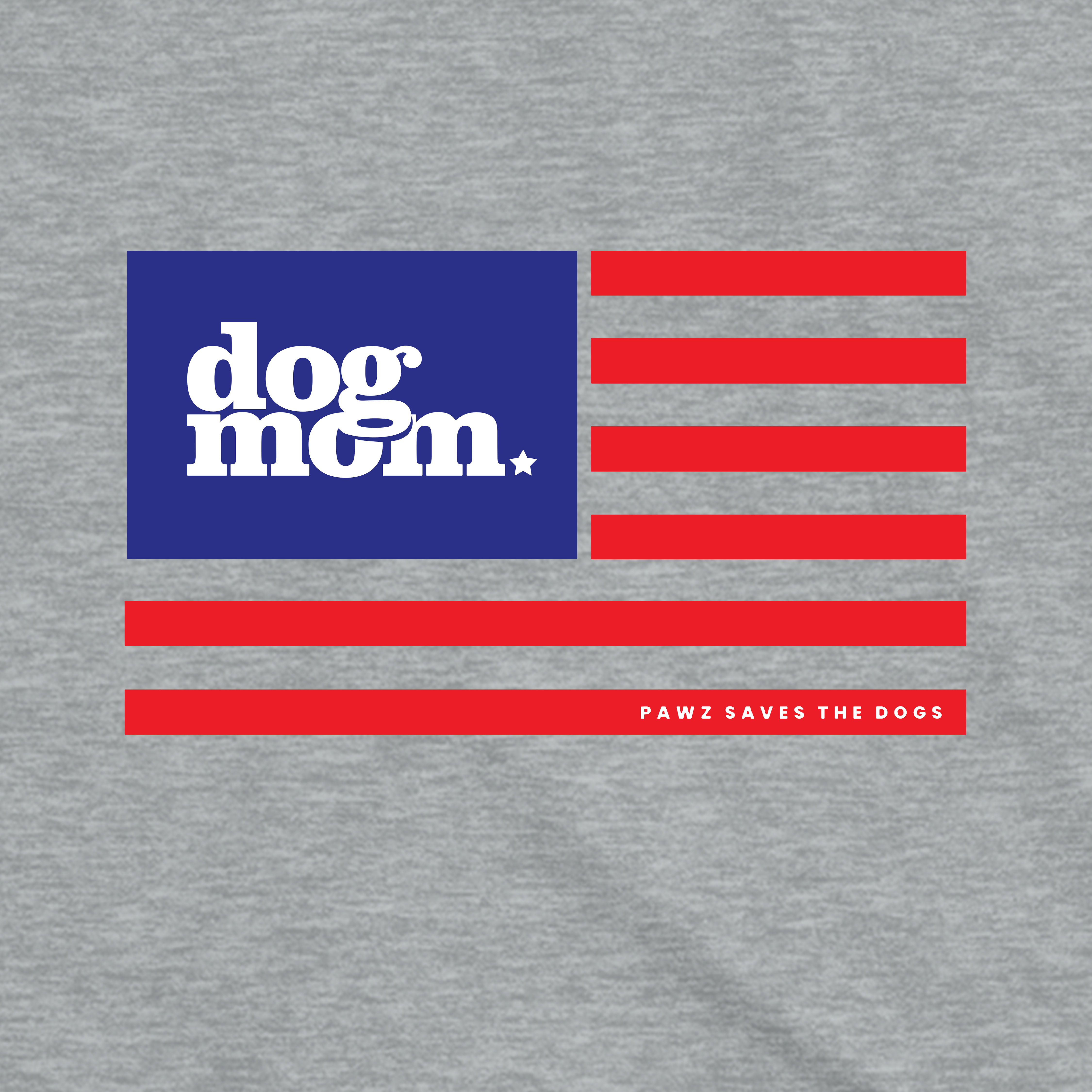 Dog Mom Flag (Front Print) (Adult Hoodie)