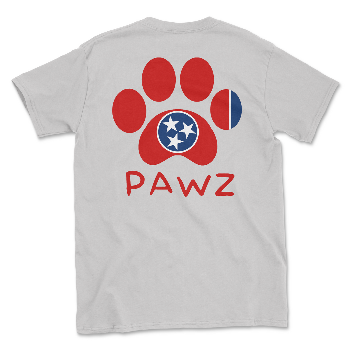 Tennessee Flag Paw (Adult Short Sleeve T-Shirt)