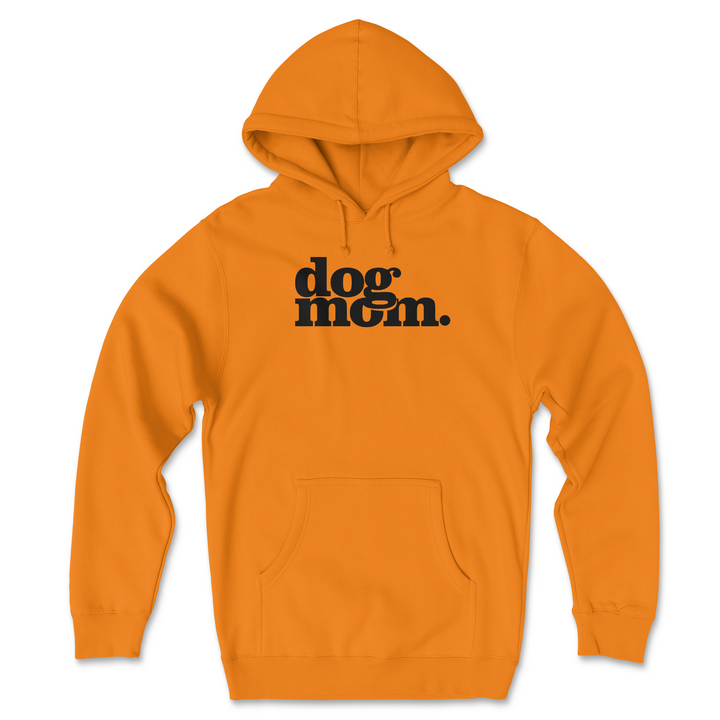 Dog Mom. - Orange (Adult Hoodie)