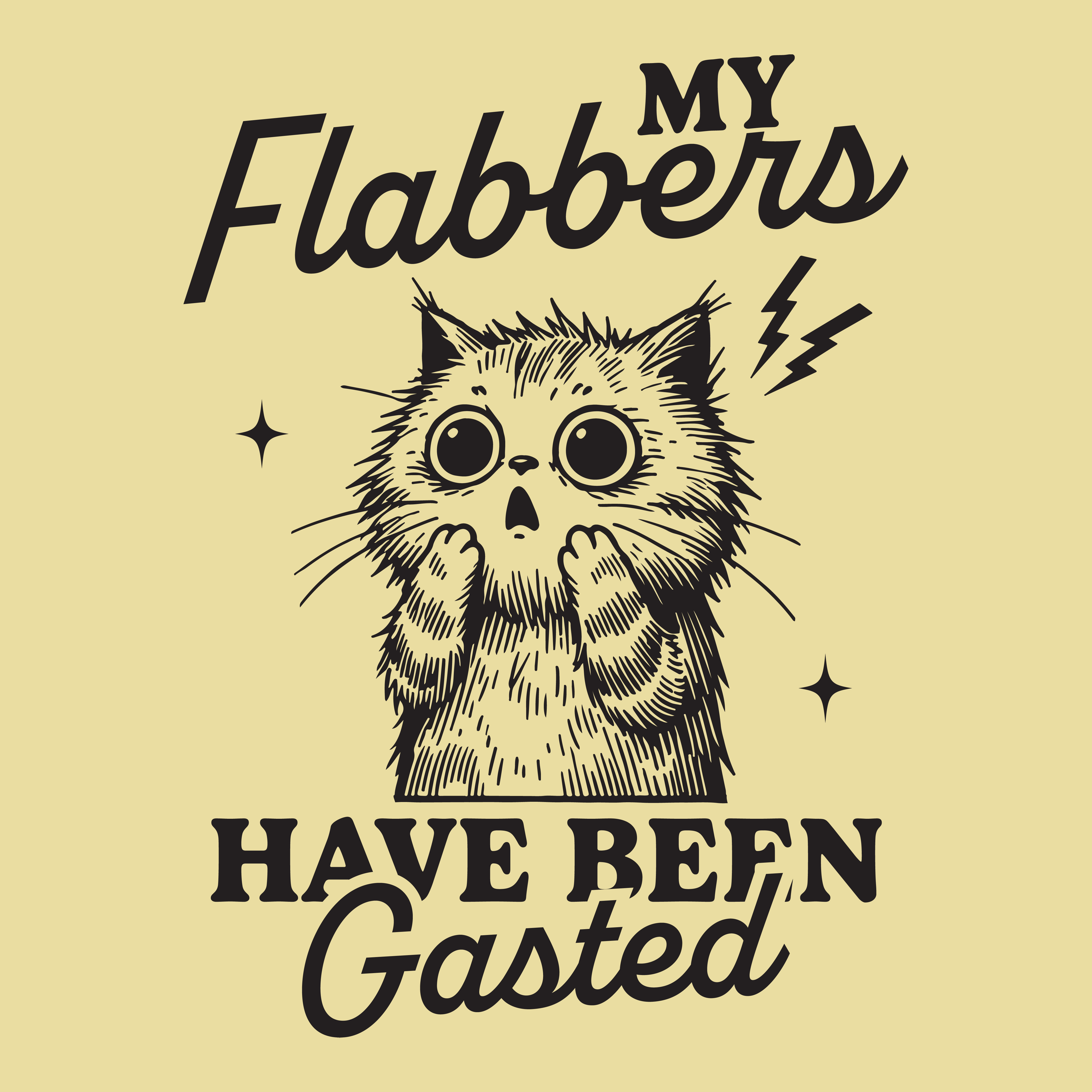 My Flabbers (Front Print) (Adult Short Sleeve T-Shirt)