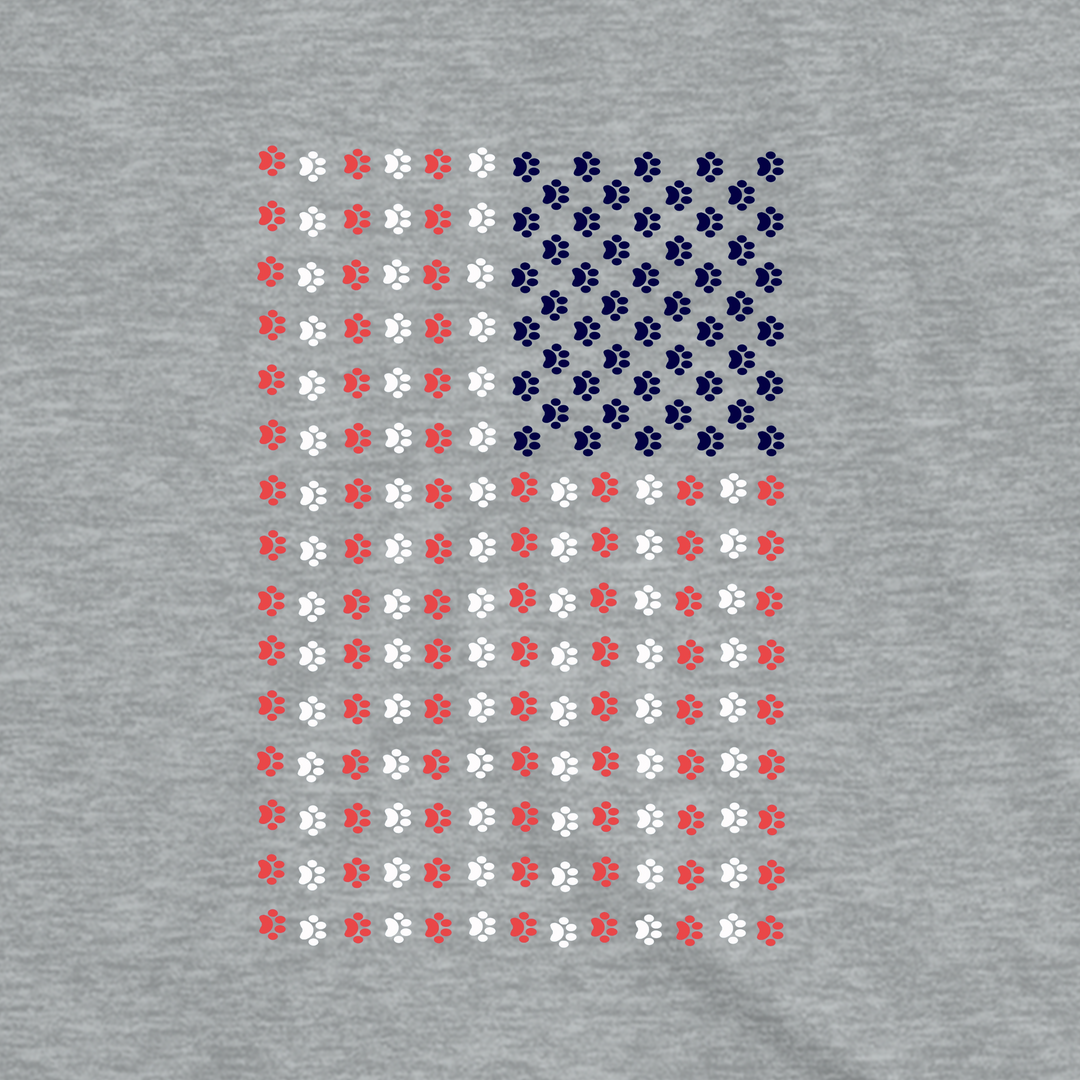 Vertical Paw Flag (Adult Short Sleeve T-Shirt)