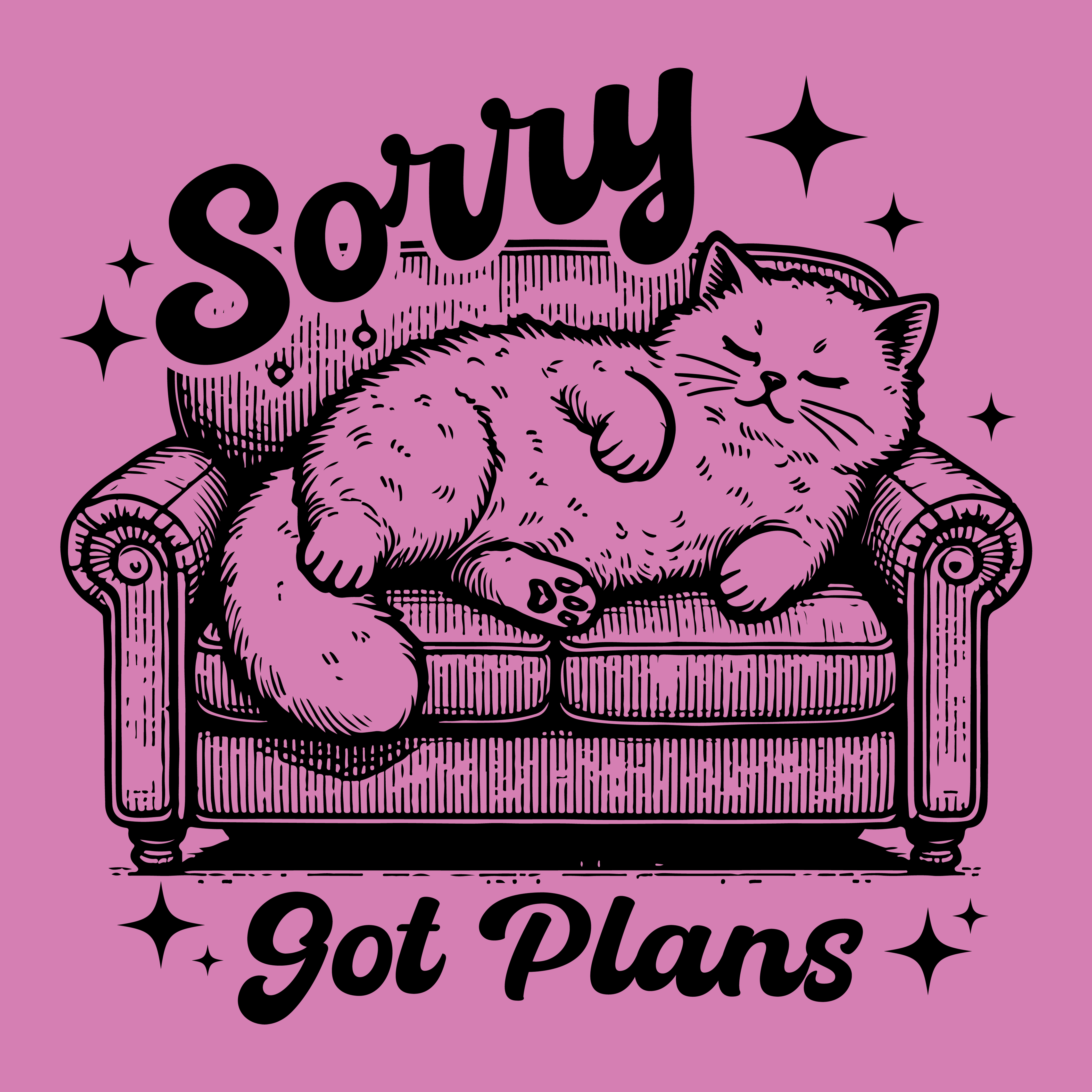 Sorry Got Plans (Front Print) (Adult Short Sleeve T-Shirt)