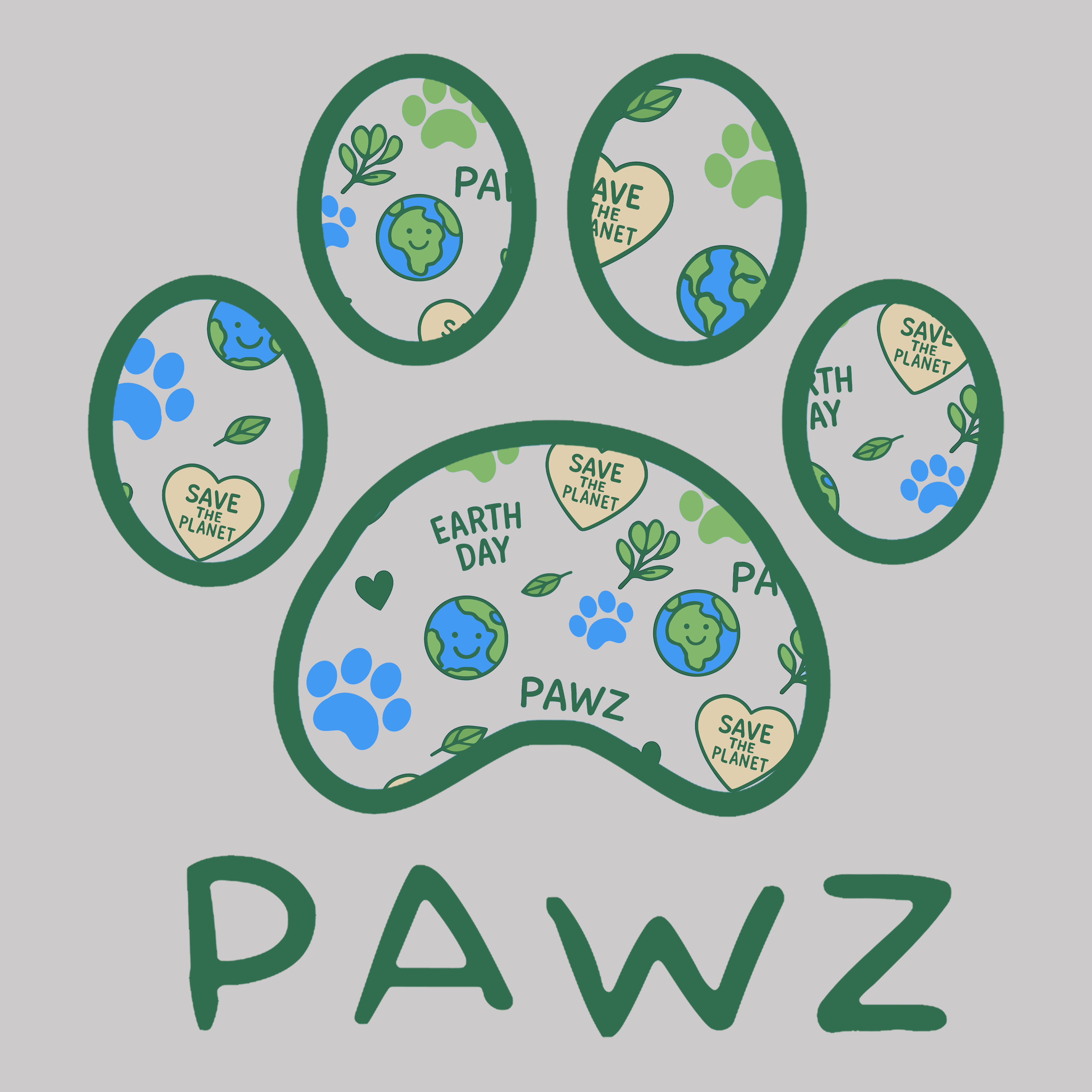 Earth Day Pattern (Adult Short Sleeve T-Shirt)