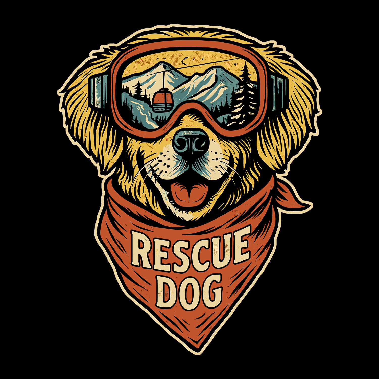 Powder Patrol (Front Print) (Adult Short Sleeve T-Shirt)